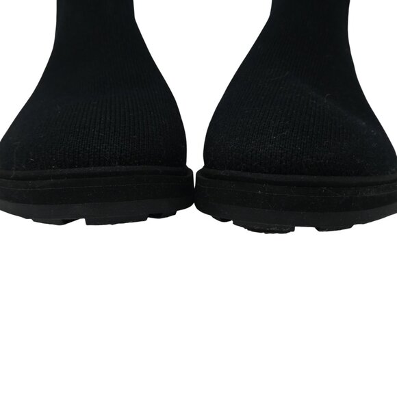 Rothys The Lug Black Knit Wool Blend Water Resistant Chelsea Boots Womens 12 - Picture 8 of 14